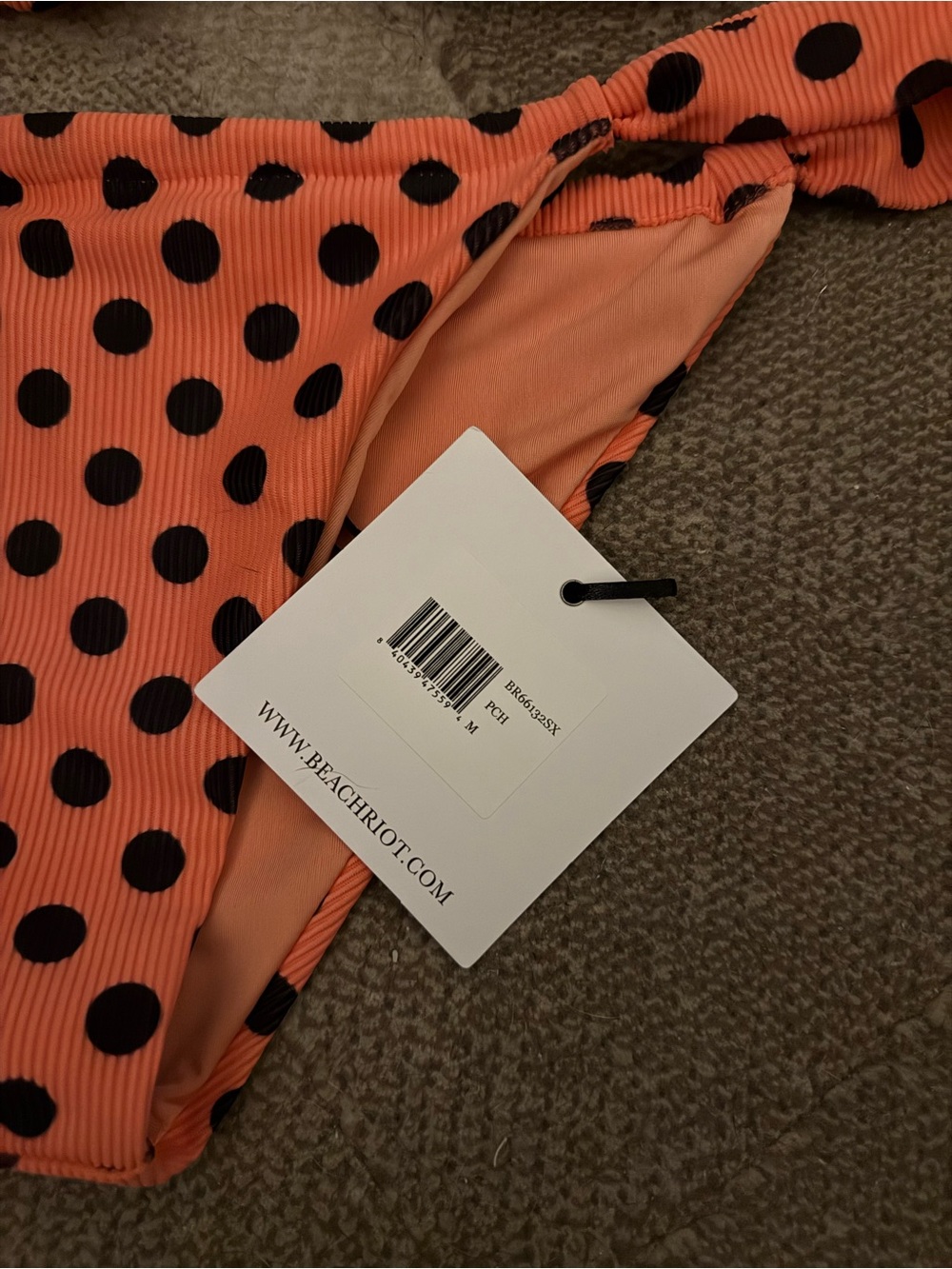 Beach Riot Winona Top + Joan Bottom in Peach Berry Dot - Picture 2 of 5